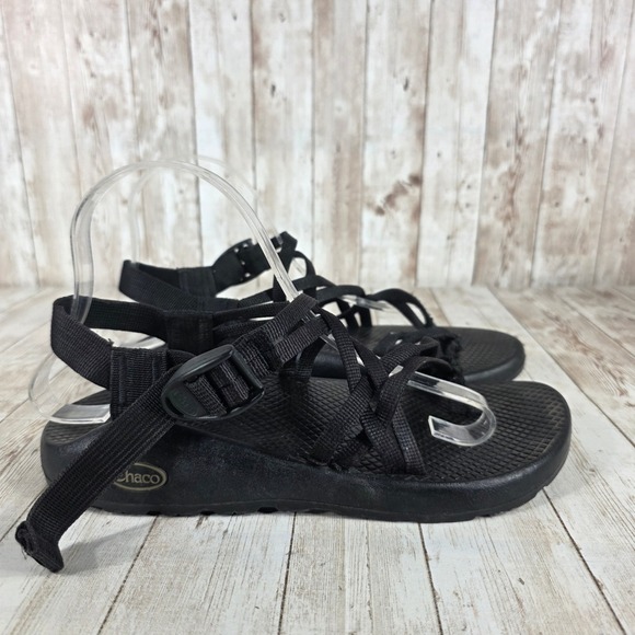Chaco Z/Cloud X Sport Sandals‎ Strappy Adjustable Black Women's Size 8 - Picture 1 of 7